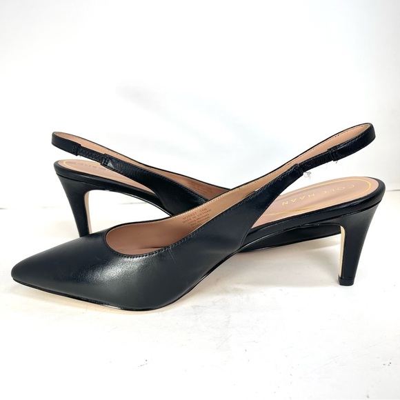 NWOT Cole Haan Vandam Leather Slingback Pumps Size 10B - Picture 9 of 11